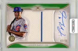 2018 Topps Definitive Collection Javier Baez Autograph Relics Green【02/25】 Chicago Cubs