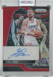 2024-25 Panini Prizm Ivica Zubac Signatures Prizms Red #31【4/99】 Los Angeles Clippers