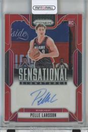 2024-25 Panini Prizm Pelle Larsson Rookie Signatures Prizms Red #20【5/99】 Miami Heat