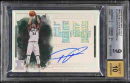 2018-19 Panini Impeccable Giannis Antetokounmpo #3 Impeccable Stats Autographs【25/44】【BGS MINT9/AU10】 Milwaukee Bucks