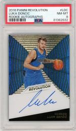 2018-19 PANINI Revolution Luka Doncic Rookie Autographs #LDC PSA8 NEAR MINT-MINT