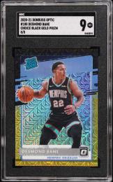 2020-21 Panini Optic Desmond Bane #180 Choice RC Black Gold【8/8】【SGC MINT 9】 Memphis Grizzlies (MSV#0170)