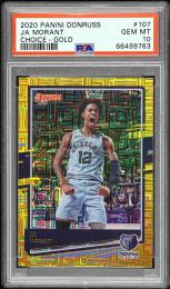 2020-21 Panini Donruss  Ja Morant #107 Choice Gold【5/10】【PSA GEM MT 10】 Memphis Grizzlies