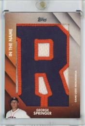 2017 Topps Update George Springer In The Name Relic【1/1】 Houston Astros