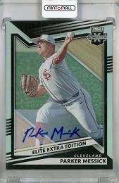 2022 Panini Elite Extra Edition Parker Messick Base Signatures #54 Auto ※裏面白かけあり Cleveland Indians