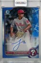 2022 Topps Bowman Draft Alex McFarlane Chrome Draft Pick Autographs Blue Refractor #CDA-AME 1st ※初期傷あり【119/150】 Philadelphia Phillies