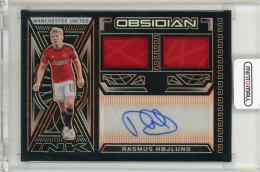 2023-24 Panini Obsidian Rasmus Hojlund Dual Jersey Ink Electric Etch Orange【01/49】