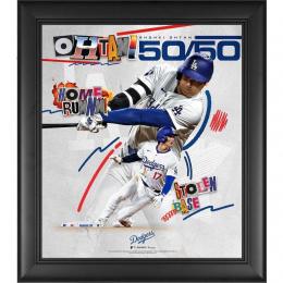 Fanatics Authentic Shohei Ohtani Los Angeles Dodgers 50/50 Club Framed 15" x 17"