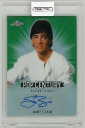 2018 LEAF Pop Century Metal Base Signature Green Parallel Scott Baio 1/10 ファーストナンバーカード