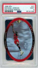 1996 SPx Michael Jordan Holoview Heroes #H1 PSA9 MINT