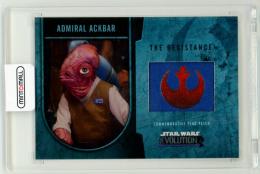 2016 TOPPS Star Wars Evolution Commemorative Flag Patch Admiral Ackbar 84/170
