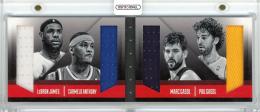 2013-14 PANINI Preferred Carmelo Anthony/LeBron James/Pau Gasol/Marc Gasol Two on Two Rivalry Memorabilia #16 【080/199】《ブックレット》 Miami Heat/New York Knicks/Memphis Grizzlies/Los Angeles Lakers