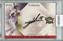 【裏面左上角若干白欠けあり】2018 EPOCH オリックス・バファローズ Stars & Legends T-岡田 直筆サインカード【18/20】