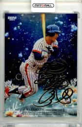 2025 BBM BBMカード35周年&週刊ベースボール4000号記念 スペシャルバージョン 若松勉 #CO11 CROSS OCEAN 銀紙金箔サイン版【200/200】《ラストナンバー》 ヤクルト