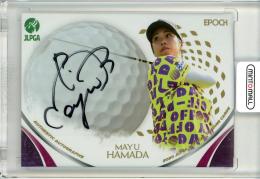 2020 EPOCH JLPGA 女子ゴルフ  濱田茉優 直筆サインカード 51/90