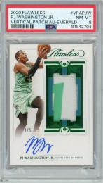 2020-21 PANINI Flawless PJ Washington Jr. Vertical Patch Auto Emerald 5枚限定 /4 #VPAPJW PSA8 NEAR MINT-MINT