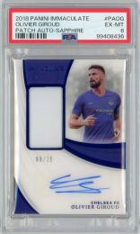 2018-19 PANINI Immaculate Collection Soccer Olivier Giroud Patch Autograph Sapphire #PAOG 25枚限定【03/25】【PSA6】《Excellnt MINT》Chelsea FC