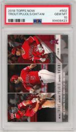 2018 TOPPS NOW Mike Trout Albert Pujols Shohei Ohtani #502【PSA10】《Gem-MINT》Los Angeles Angels