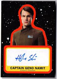 2019 Topps Star Wars Journey to Rise of Skywalker  Hugh Skinner as Captain Geno Namit Autograph 12/50