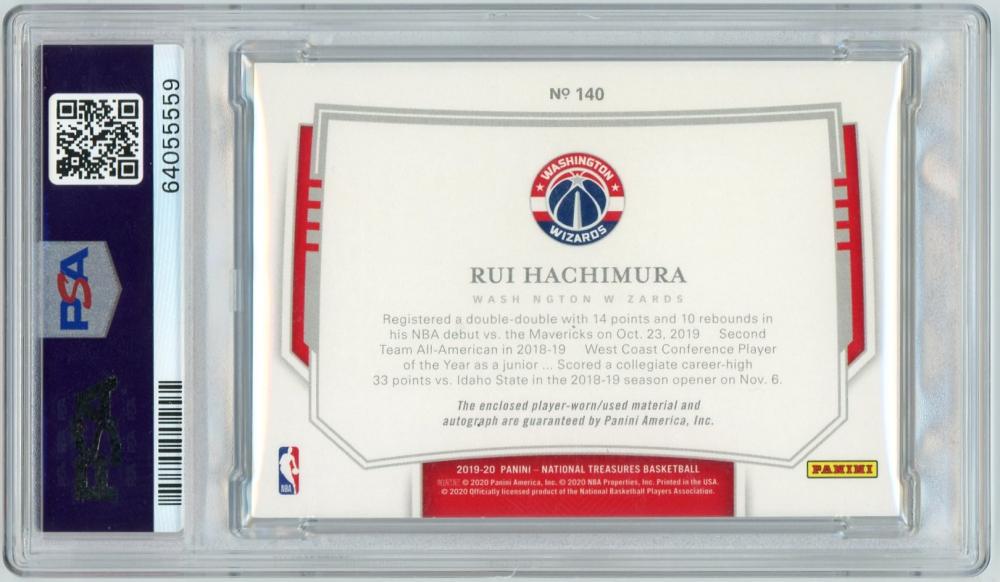 ミントモール / MINT 浦和店 / 2019-20 Panini National Treasures washington Wizards Rui  Hachimura Rookie Patch Autographs Horizontal RC PSA971/75