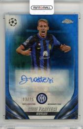 2023-24 TOPPS UEFA Club Competitions  Davide Frattesi Autographs Blue Wave Refractors #CADF【03/75】 FC Internazionale Milano