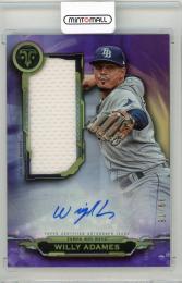 2019 Topps Triple Threads Willy Adames Autograph Jumbo Relics Amethyst【39/75】 Tampa Bay Rays