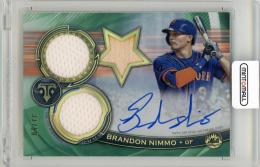 2019 Topps Triple Threads Brandon Nimmo Autograph Relics Emerald【33/50】 New York Mets