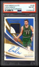 2020-21 Immaculate Collection #36 Luka Doncic Patch Autographs【07/15】【PSA NM-MT 8】  (MSV#1683)