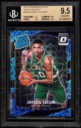 2017-18 Donruss Optic #198 Jayson Tatum RC RR Black Velocity【23/39】【BGS MINT 9.5】  (MSV#1685)