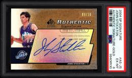 2004-05 SP Signature Edition #JS John Stockton Signatures Gold【09/10】【PSA EX-MT 6】  (MSV#1687)