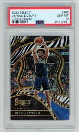 2023-24 Panini Select Dereck Lively II Zebra Prizm/RC/#285【PSA10】 Dallas Mavericks