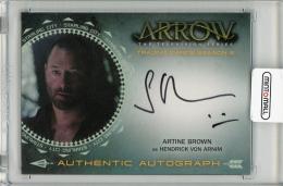 2015 CRYPTOZOIC Arrow Season Two Autographs Artine Brown as Hendrick von Arnim