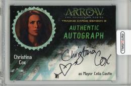 2017 CRYPTOZOIC Arrow Season Three Autographs Christina Cox as Mayor Celia Castle