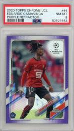 2020-21 TOPPS Chrome UEFA Champions League  Eduardo Camavinga Purple Refractors #44 【147/250】【PSA8】 Stade Rennais F.C