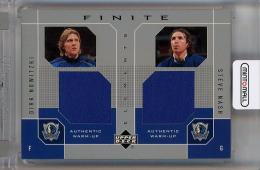 2002-03 Upper Deck Finite  Dirk Nowitzki / Steve Nash Elements Dual Warm-Ups #DNSN ※めくれあり