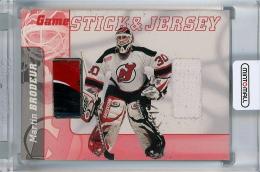 2000-01 BAP Signature Series  Martin Brodeur Jersey and Stick #GSJ25 ※白かけ、汚れあり