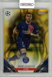 2023-24 TOPPS Chrome UEFA Club Competitions Kylian Mbappe Gold Lava Refractors #21 Paris Saint-Germain