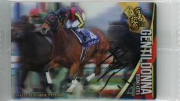 サラブレッドホースコレクション ツインウエハース 第3R ジェンティルドンナ / 戸崎圭太 金箔サインカード