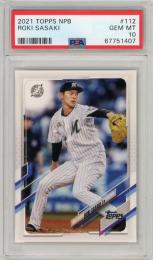 2021 Topps NPB 佐々木朗希 レギュラーカード【PSA 10 GEM MT】 千葉ロッテマリーンズ