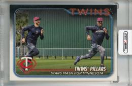 2024 Topps Update Series Byron Buxton /Carlos Correa Golden Mirror Image Variations Combo Card #US289  Minnesota Twins