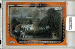 2021 Topps Star Wars Legacy Chrome  The Team Steals The Coaxium & Flees The Empire #78 Orange Refractor 21/25