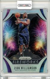 2019-20 Panini Prizm Basketball Zion Williamson Fireworks Silver Prizm New Orleans Pelicans