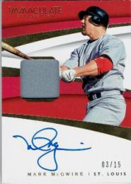 2018 PANINI IMMACULATE COLLECTION Relic Autograph Card Mark Mcgwire 【03/15】