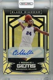 2023 Upper Deck Goodwin Champions Brandon Miller Black Diamond Rookie Gems Pure Black Autographs #BDRG-BM ※裏面白かけあり【44/49】 Basketball