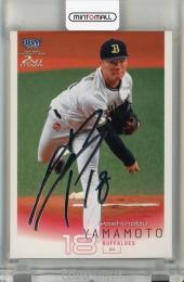 BBM 2ndバージョン 2022 山本由伸 銀箔サインカード オリックスバファローズ