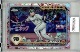 2024 TOPPS NPB CHROME ベースボールカード 丸佳浩 #38 Cherry Blossom Refractors【13/15】 巨人