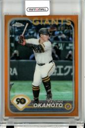 2024 TOPPS NPB CHROME ベースボールカード 岡本和真 #54 Orange Refractors【14/25】 巨人