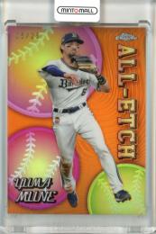 2024 TOPPS NPB CHROME ベースボールカード 宗佑磨 #CAE-10 All-Etch Orange Refractors【05/25】 オリックス