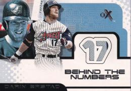 2001 E-X  Anaheim Angels Darin Erstad Behind the Numbers Game Jersey