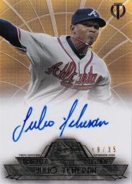 2014 Topps Tribute Atlanta Braves Julio Teheran Tribute to the Pastime Autographs Sepiaパラレル版 19/35